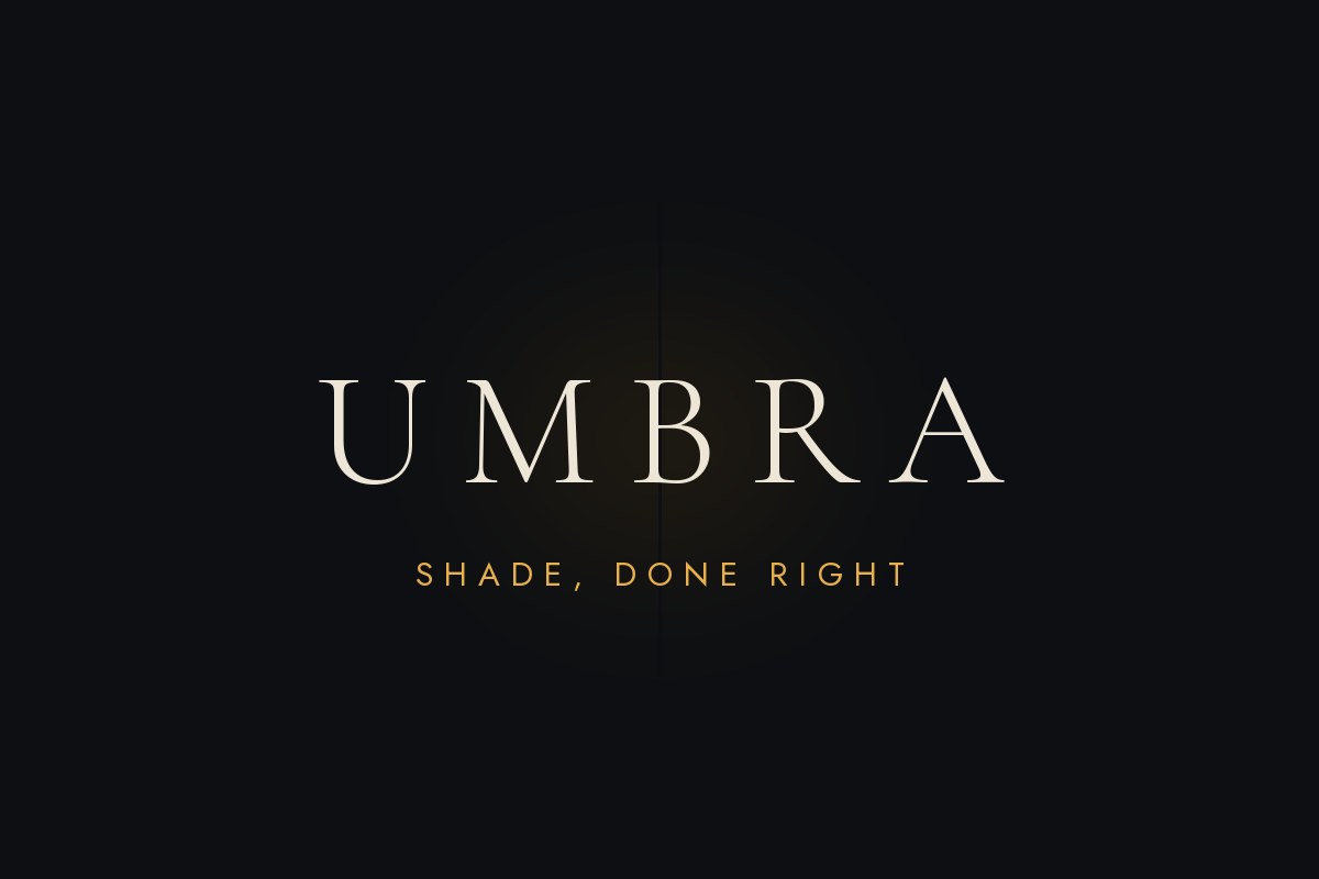 UMBRA identity card on a dark background